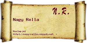 Nagy Rella névjegykártya